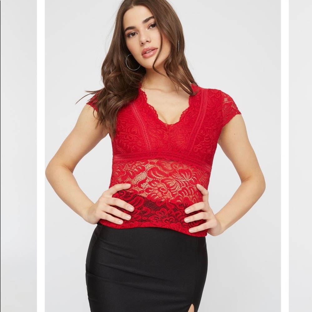 Lace V-Neck